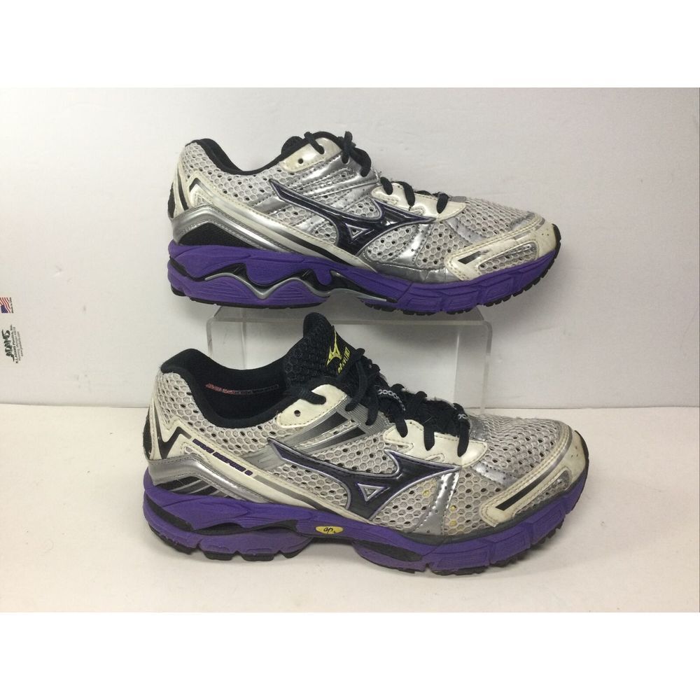 Mizuno Wave Inspire 8 Womens Size 8.5 Running‎ Sneaker White Purple  8KN-24312